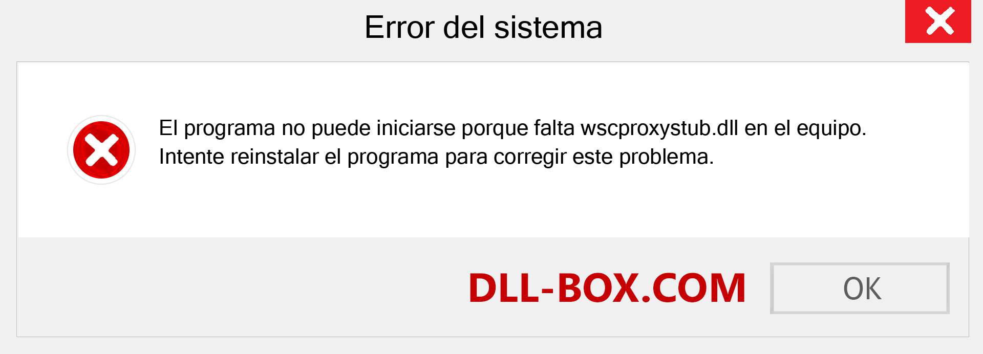 ¿Falta el archivo wscproxystub.dll ?. Descargar para Windows 7, 8, 10 - Corregir wscproxystub dll Missing Error en Windows, fotos, imágenes